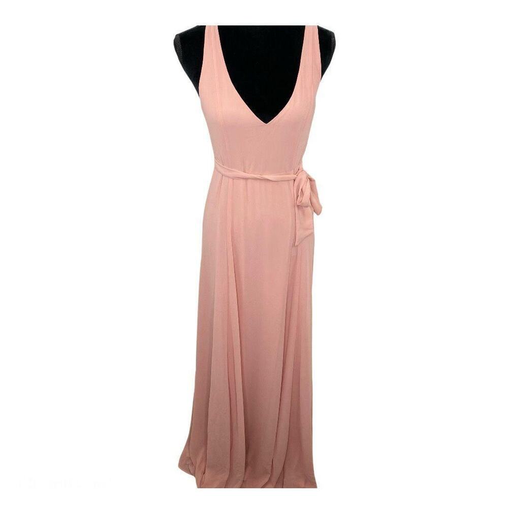 Show Me Your Mumu Jenn Maxi Dress V-Neck Pink Gown Wedding Bridal Womens Medium